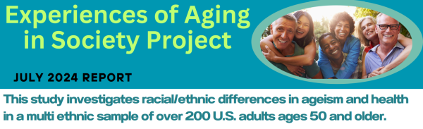 Experiences of Aging in Society Project report heading
