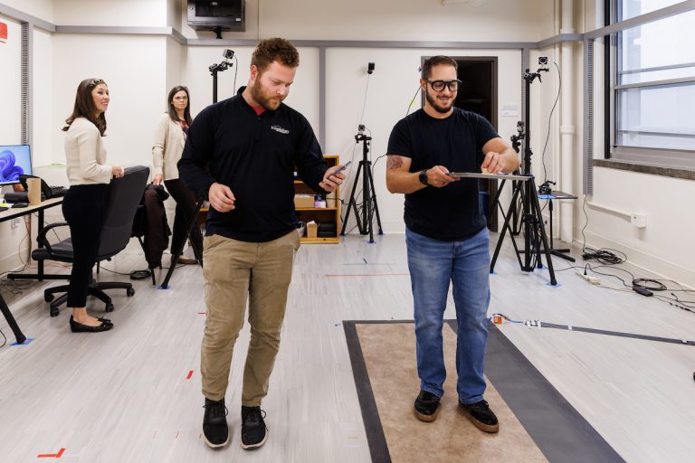 students working in a lab