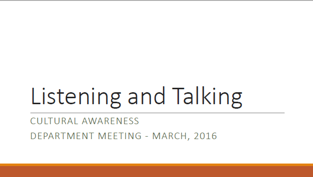 Listening and Talking