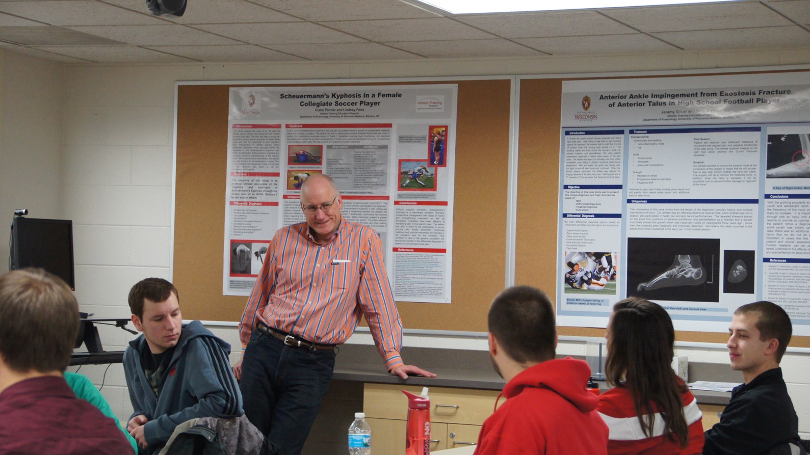 professor teaching athletic training course